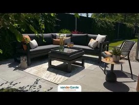 Divan aluminium loungeset - hoekbank - antraciet