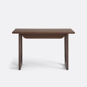 Bureau van massief essenhout en walnootfineer, 1 lade, DOUVE