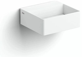 Clou New Flush 1 fontein solid surface 28cm met afvoerplaat wit mat