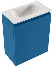 Mondiaz Ture DLux toiletmeubel 40cm jeans met wastafel ostra midden zonder kraangat