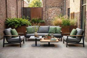 Stoel en Bank Loungeset 5 personen Aluminium/Rope Grijs  Coco Ralph