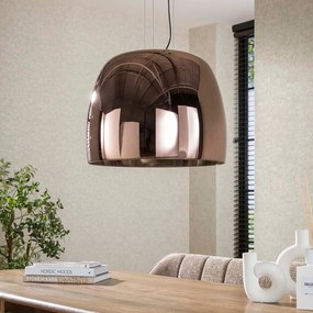Grote Hanglamp Koperkleurig Glas 48 Cm
