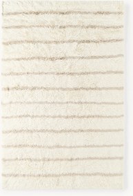 Handgetuft hoogpolig wollen vloerkleed Chaz