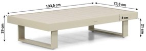 Hoek loungeset 6 personen Aluminium Taupe  Lifestyle Garden Furniture Lorenzo