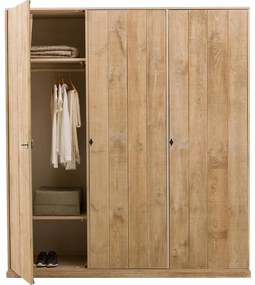 Goossens Eco Kledingkast Torento, 200 cm breed, 220 cm hoog, 3 draaideuren