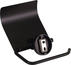 Plieger Vigo toiletrolhouder met klep mat zwart