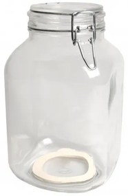 Beugelpot, glas, vierkant, 3 l