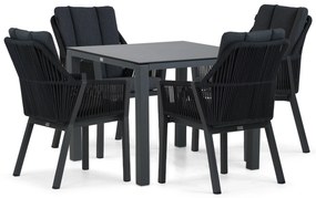 Tuinset 4 personen 90 cm Aluminium/rope Grijs Lifestyle Garden Furniture Verona/Mateo