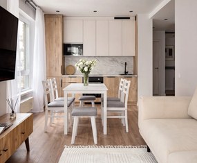 Mazzoni MILO Lichtgrijs (stof Sawana 21)/wit beuken onderstel - VIERKANTE GESTOFFEERDE KRUK VOOR KEUKEN/WOONKAMER