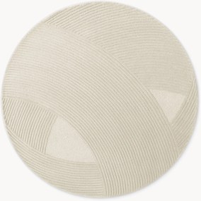 Rond handgetuft wollen hoogpolig vloerkleed Kensington