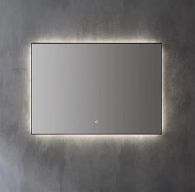 Lambini Designs Canto spiegel 160cm met spiegelverwarming, indirecte dimbare verlichting en mat zwarte lijst