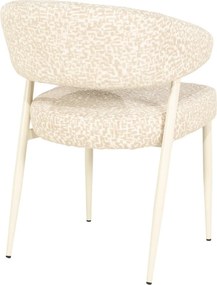 By-Boo Miso Eetkamerstoel Geometrische Print Beige