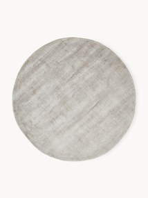 Rond handgeweven viscose vloerkleed Jane