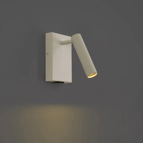 Moderne wandlamp beige verstelbaar met USB-C - Croft