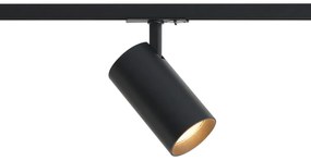 Moderne spot zwart voor railsysteem 1-fase - Iconic Mark