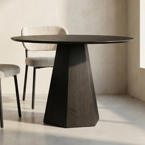 Zuiver Pilar Black Ronde Design Eettafel Zwart - 100 X 100cm.