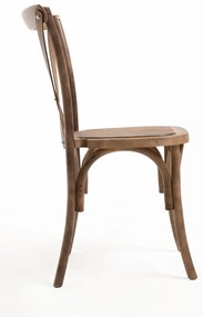 Set Van 4 Altea Polypropyleen Stoelen Met Rattan Houteffect