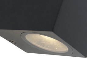 Buitenlamp Set van 3 smart wandlampen zwart GU10 50mm IP44 - Baleno Modern GU10 IP44 Buitenverlichting vierkant
