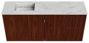Mondiaz Joya DLux 90cm toiletmeubel ruby met wastafel faye links 1 kraangat opalo
