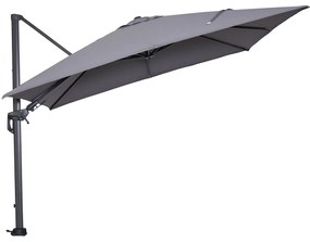 Garden Impressions Hawaii zweefparasol 300x300 cm - frame carbon black - doek licht grijs