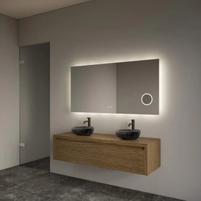 Gliss Design Ares badmeubel 120cm castle brown met rivierstenen waskommen