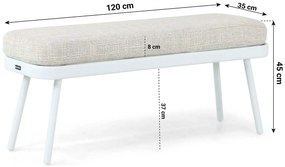 Dining Loungeset 7 personen Aluminium/rope Wit  Lifestyle Garden Furniture Cordani