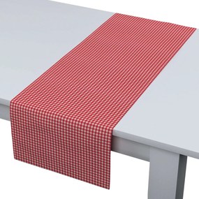 Dekoria Rechthoekige tafelloper collectie Quadro rood-ecru  40 x 130 cm