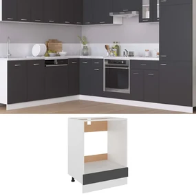 vidaXL Ovenkast 60x46x81,5 cm spaanplaat grijs