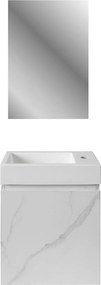 SaniGoods Mikado fontein onderkast marmer 40x22.3x50cm wit