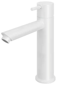 Hotbath Cobber middelhoge wastafelmengkraan met rechte uitloop zonder waste mat wit CB003MSWH