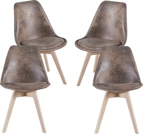 Set 4 Synk Vintage Stoelen