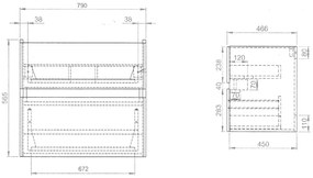 Best Design Splash badkamermeubel 80cm met kraangat eiken licht