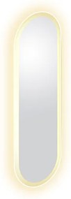 Clou Look at Me ovale spiegel met satijnrand en LED-verlichting 28x90cm