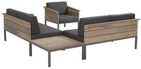 4 Seasons Outdoor | Cava teak loungeset SALE  Loungeset    antraciet weerbestendig