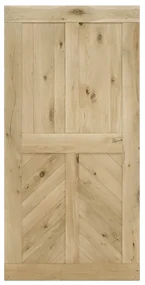 Houten Schuifdeur Eiken Chevron 210x100 Onbehandeld - Zwart - Incl. Rails
