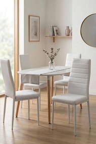 Set 4 Lauter Kunstlederen Stoelen