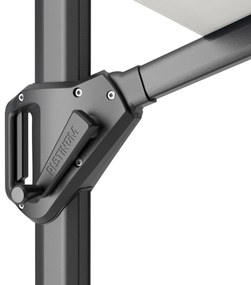 Zweefparasol  Ø3m T1 (excl.voet) Grijs-antraciet Platinum Voyager