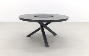 Perth ronde tuintafel - antraciet - ceramic - 150 cm.