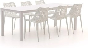 Diningset Forza | 6 personen aluminium | Tuinset stapelbaar | 7-delig | Kees Smit Tuinmeubelen