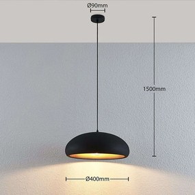 Moderne hanglamp zwart met goud - Gerwina