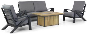 Stoel en Bank Loungeset 4 personen Aluminium Grijs  Santika Furniture Santika Cinta