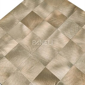 Zelfklevende Steenstrip Mozaiek BloQ Goud - 30.5 cm x 30.5 cm x 0.40 cm | 0.5 kg | Paneli zelfklevende steenstrips