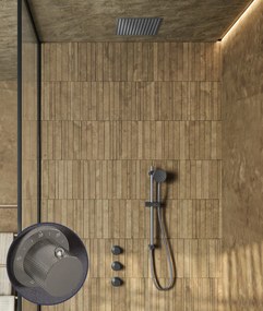 Saniclear Plus Curved inbouw regendouche met inbouw douchekop 30x30cm en glijstang RVS