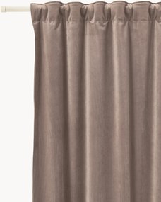 Fluwelen dim-out gordijnen Rush, 2-delig, B 135 cm