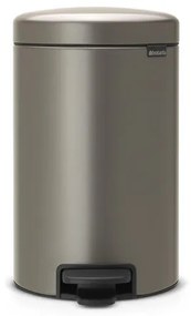 Brabantia NewIcon Pedaalemmer - 12 liter - kunststof binnenemmer - platinum 113628