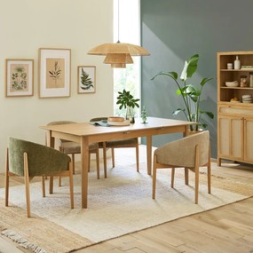 Uitschuifbare eettafel, eikenfineer, 4 tot 10 couverts, Tioga