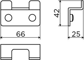 Clou Fold dubbel handdoekhaakje chroom