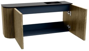Mondiaz Joya 90cm toiletmeubel ronding links dusk met wastafel faye rechts zonder kraangat urban