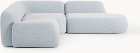 Modulaire bouclé hoekbank Wolke (4-zits) met chaise longue