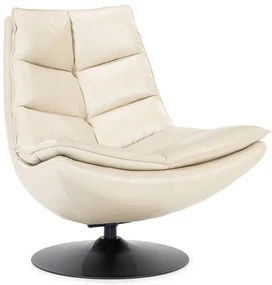 Eleonora Sven Draaifauteuil Beige Leder